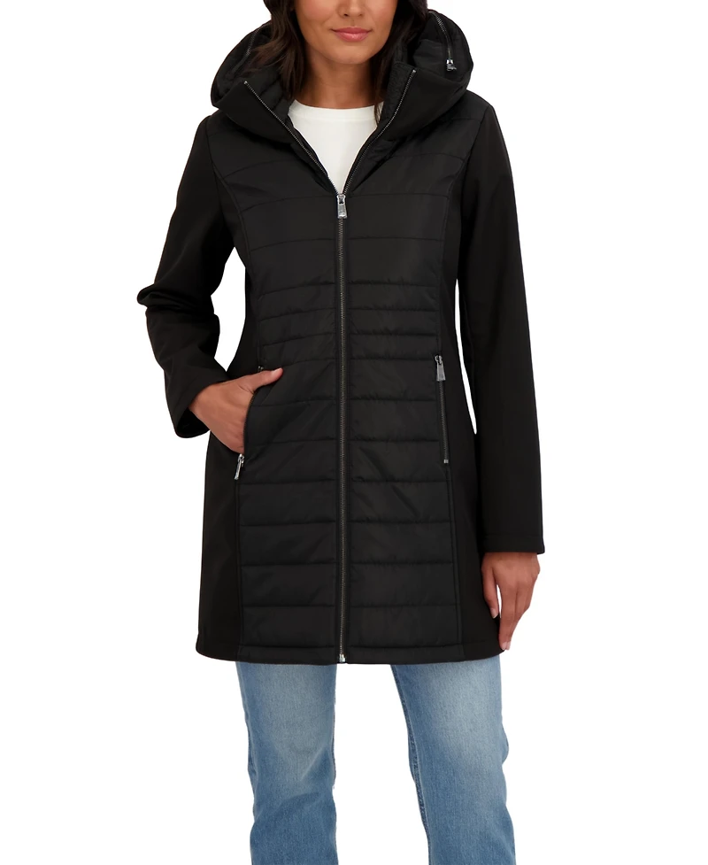 Sebby Collection Women's 3/4 Mix Media Softshell