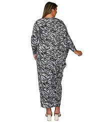 L I V D Women's Plus Mary J Asymmetrical Maxi Dress