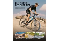 Multijoy Electric Bike for Adults,36V Built-in Invisible Removable Battery,350W Brushless Motor(Peak 450W) Mountain Bike,26" Tires, 7-Speed