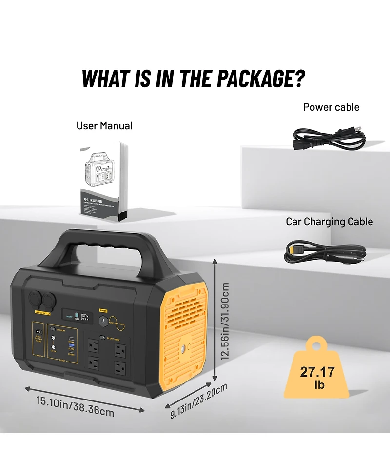Mondawe 1800W Power Station w/ Ups, 1.5H Fast Charge