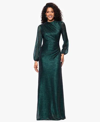 Betsy & Adam Women's Long Sleeve Maxi Dress