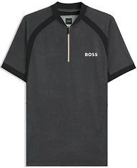 Boss by Hugo Men's Jersey Zip-Neck Slim-Fit Polo Shirt