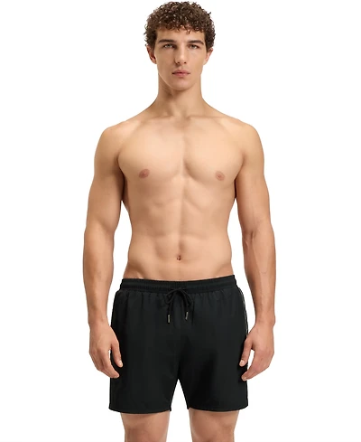 Boss by Hugo Men's Metallic Logo Quick-Drying Swim Shorts