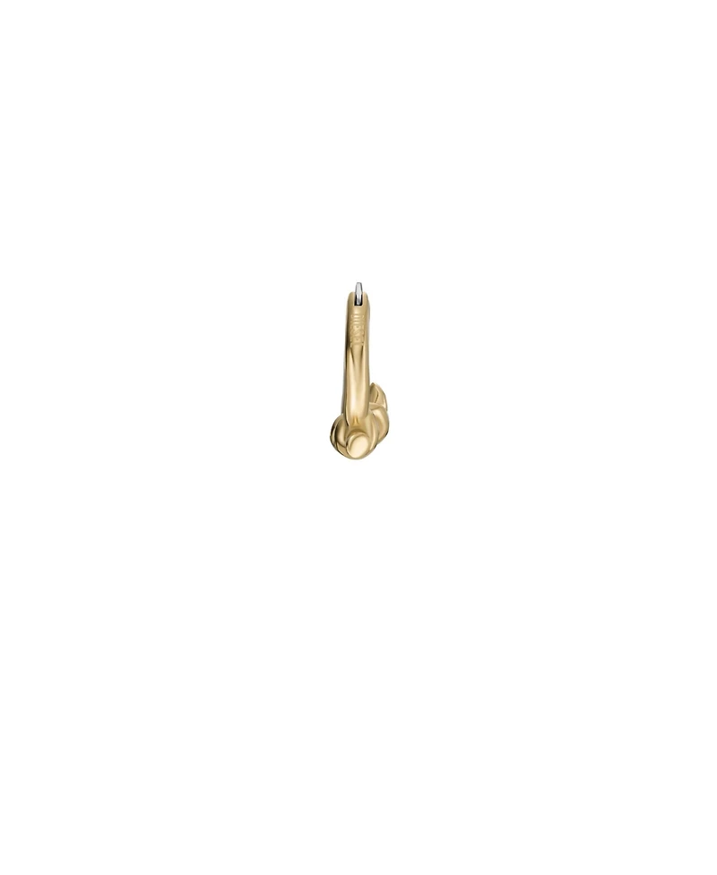 Diesel Unisex Diesel Gold-Tone Stainless Steel Hoop Earring