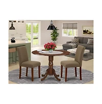 East West Furniture Dining Room Set Mahogany