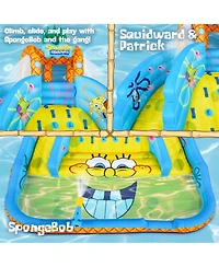 Sunny & Fun SpongeBob Ultra Climber Inflatable Water Slide with Climbing Wall, Two Slides & More