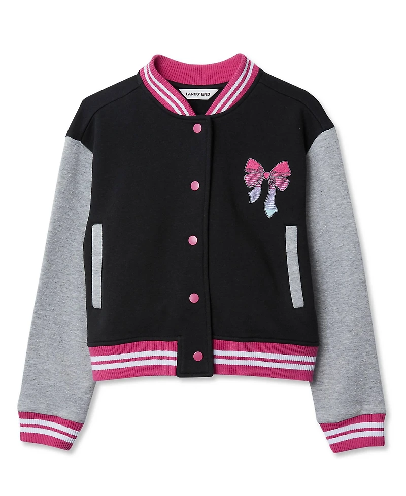 Lands' End Girls Varsity Bomber Jacket