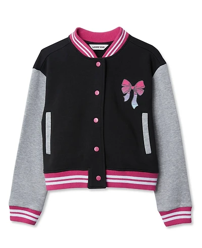 Lands' End Girls Varsity Bomber Jacket