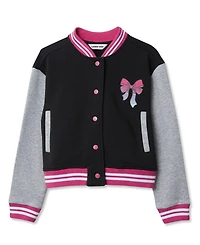 Lands' End Girls Varsity Bomber Jacket