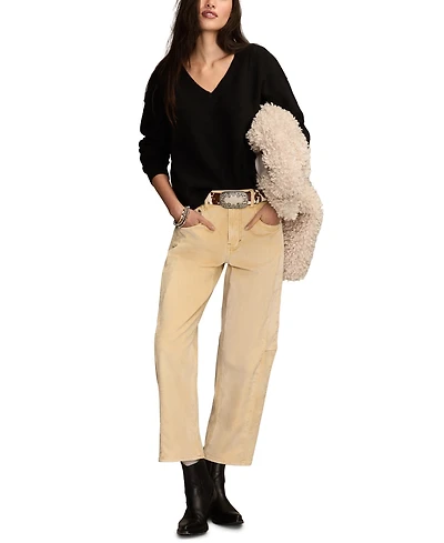 Lucky Brand Women's Waffle V-Neck Sweater