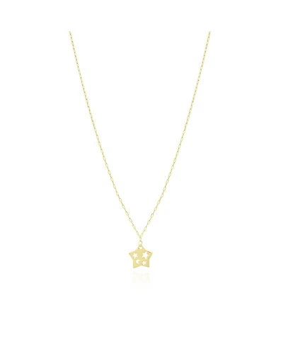 The Lovery Cutout Star Link Necklace 14K Gold