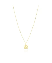 The Lovery Cutout Star Link Necklace 14K Gold