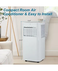 Gaomon 10,000 Btu Portable Air Conditioner - Quiet Cooling, Fan & Remote, Timer, Easy Installation, White, Cools up to 450 Sq. Ft