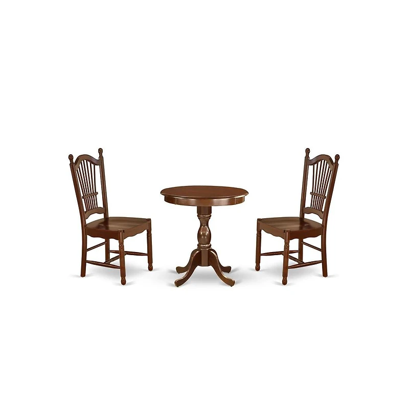 East West Furniture 3-Pc Dining Set