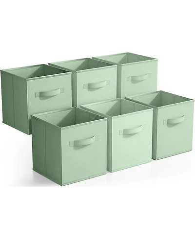 Sorbus 6 Pack 11 Inch Foldable Storage Cubes with Handles- for Organizing Home, Shelves, Nursery, Playroom, Closet and More