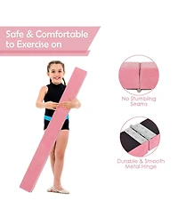 7 Feet Folding Portable Floor Balance Beam with Handles for Gymnasts