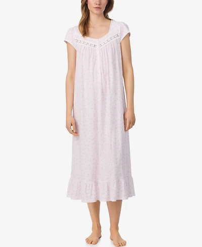Eileen West Women's Cap Sleeve Long Nightgown