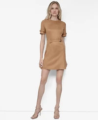 Dkny Women's Short Sleeve Crew Neck Sheath Dress