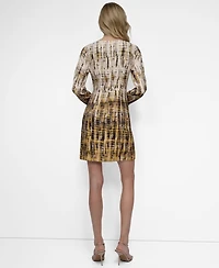 Dkny Women's Long Sleeve Boat Neck Sheath Dress