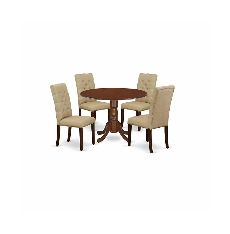 East West Furniture Dining Room Set Mahogany