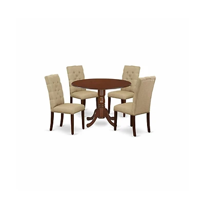 East West Furniture Dining Room Set Mahogany