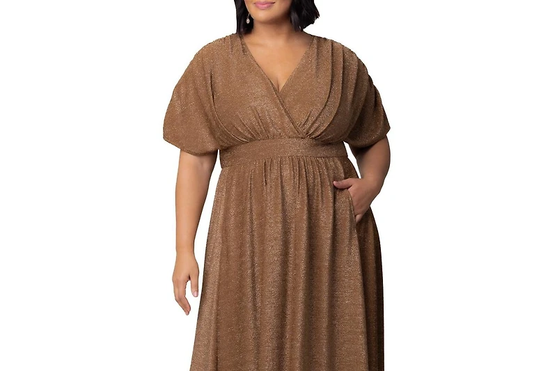 Kiyonna Plus Size Geneva Sparkling Evening Gown