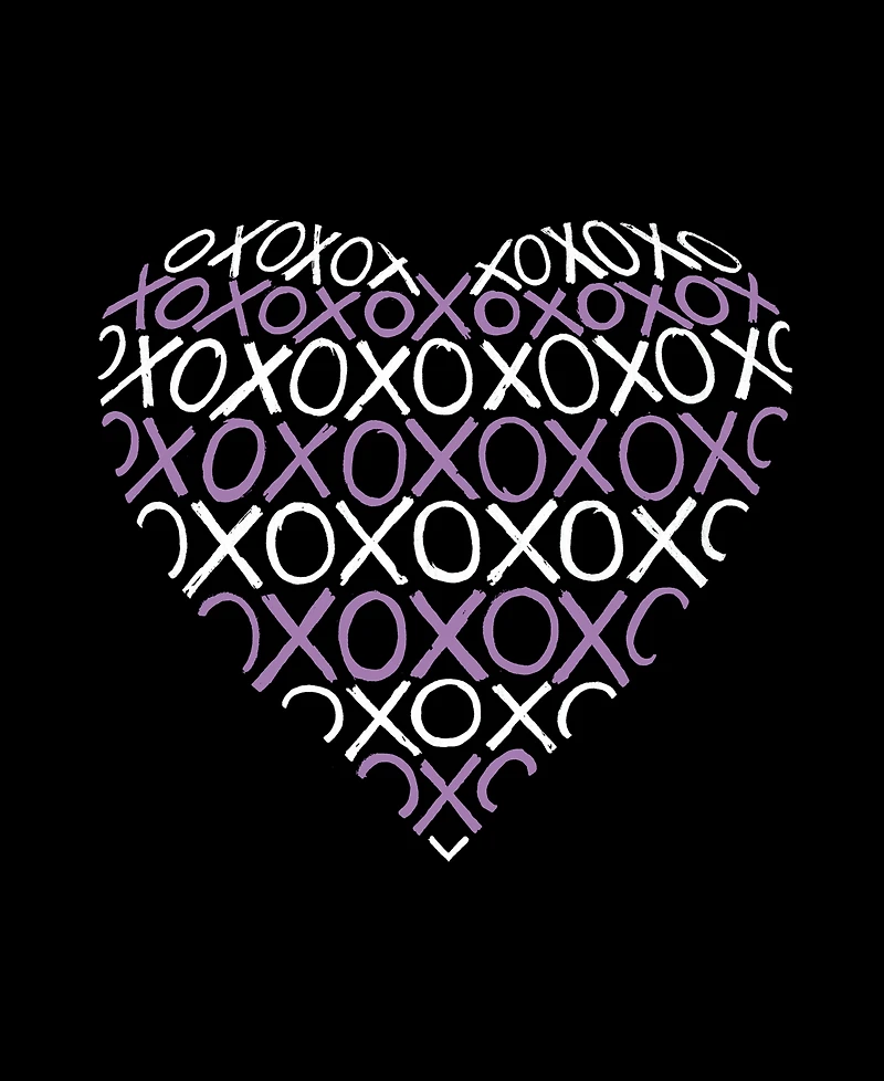 La Pop Art Plus Xoxo Heart Word V-Neck T-Shirt
