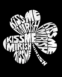 La Pop Art Plus Kiss Me I'M Irish Word V-Neck T-Shirt