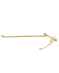 Rebl Jewelry 18k Gold Plated Stainless Steel Bar Lock Chain Bracelet