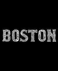 La Pop Art Plus Boston Neighborhoods Word V-Neck T-Shirt