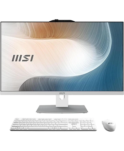 Msi Modern AM272P 1M-823US 27" Full Hd All-In-One Desktop Computer, Intel Core Ultra 5-120U 1.4GHz, 16GB Ram, 1TB Ssd, Windows 11 Home, White