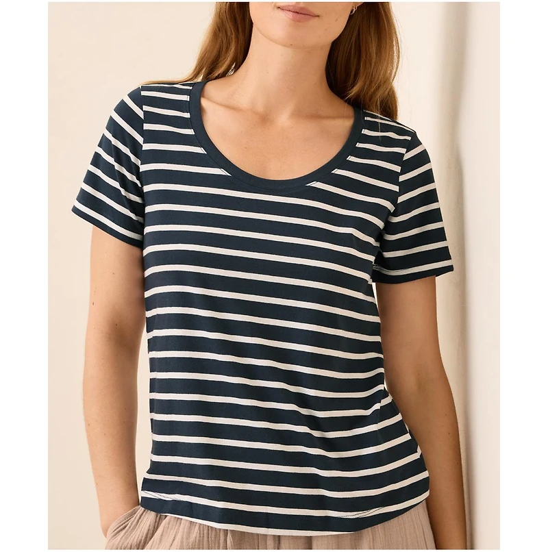 Pact Women's Organic Cotton Softspun Scoop Neck Tee