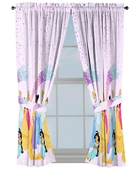 Sunny Side Up Disney Princess Curtains for Kids Bedroom 4-Piece Drape Set Pack of 2