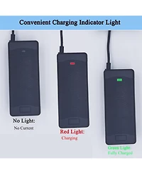 Urbanmax 48V Electric Bike Charger, 54.6V 2A Fast Charger with 5 Plugs for Ebike, Scooter