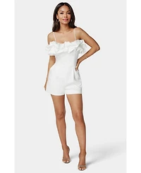 Bebe Puff Detail Bridal Romper