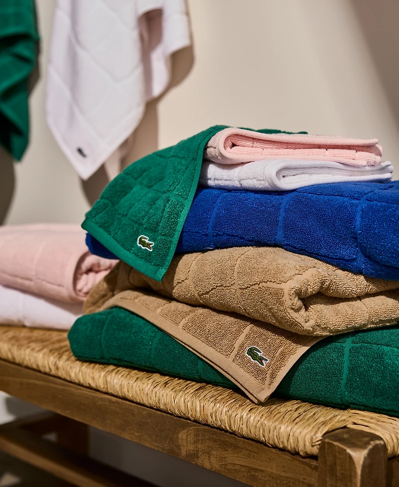 Lacoste Home Heritage Croc Scale Cotton Bath Towel, 30" x 56"