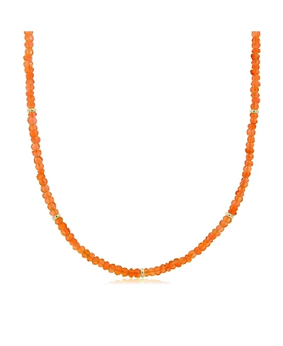 The Lovery Carnelian Bead Necklace 14K Gold