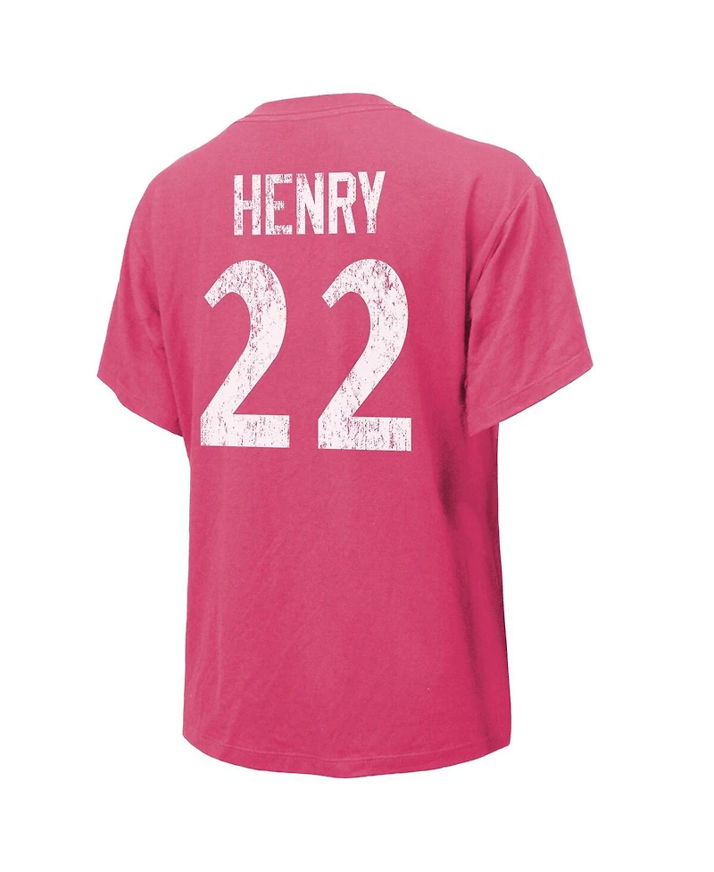 Majestic Women's Derrick Henry Pink Baltimore Ravens Name Number T-Shirt