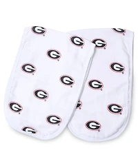 Three Little Anchors Baby Boys and Girls Georgia Bulldogs 2-Pack Muslin Burp Cloth Set