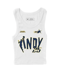 Playa Society Men's and Women's White 2025 Wnba All-Star Game Indy Cropped Ribbed Tank Top