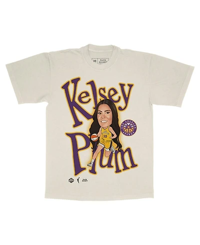 Playa Society Men's and Women's Kelsey Plum Cream Los Angeles Sparks Sketch T-Shirt