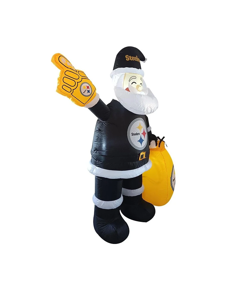 Logo Brands Pittsburgh Steelers 7' Inflatable Santa
