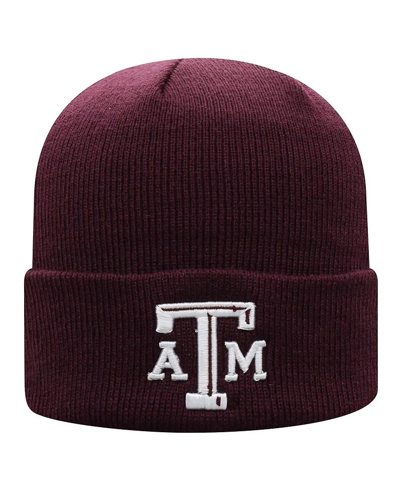 Top of the World Men's Maroon Texas A M Aggies Logo Cuffed Knit Hat
