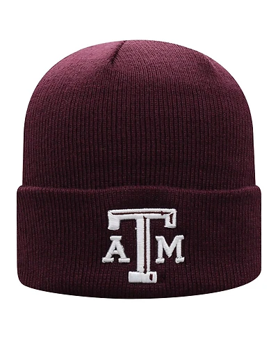 Top of the World Men's Maroon Texas A M Aggies Logo Cuffed Knit Hat