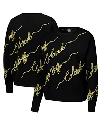 Kadyluxe Women's Black Colorado Buffaloes Love Note Pullover Sweater