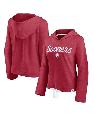 Fanatics Women's Crimson Oklahoma Sooners True Classics Cropped Hooded Sweatshirt