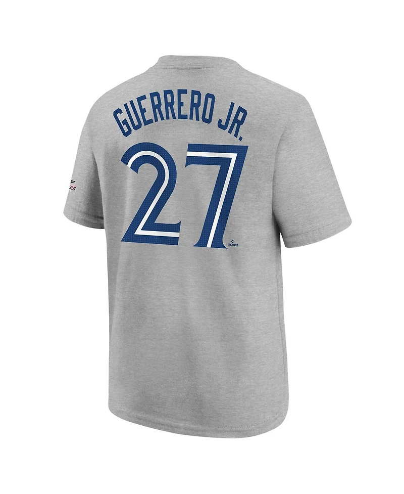 Nike Big Boys and Girls Vladimir Guerrero Jr. Heather Gray Toronto Blue Jays 2025 Mlb All-Star Edition Name Number T-Shirt