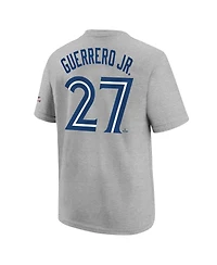 Nike Big Boys and Girls Vladimir Guerrero Jr. Heather Gray Toronto Blue Jays 2025 Mlb All-Star Edition Name Number T-Shirt