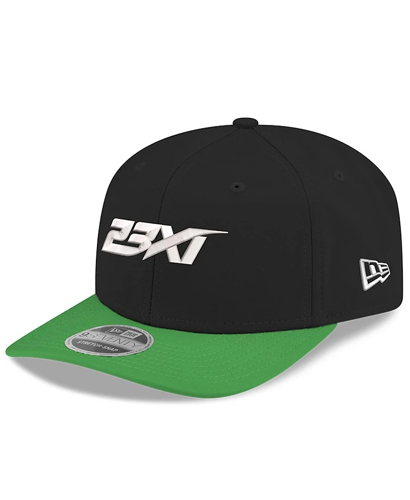 New Era Men's Black/Green 23XI Racing 9SEVENTY Team Adjustable Hat
