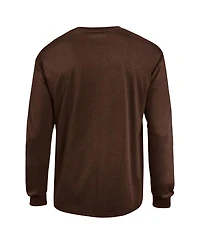 Champion Men's Brown Wyoming Cowboys Arch Over Logo 2-Hit Long Sleeve T-Shirt